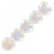 Czech Hearts beads kralen 6mm Crystal ab 00030/28701